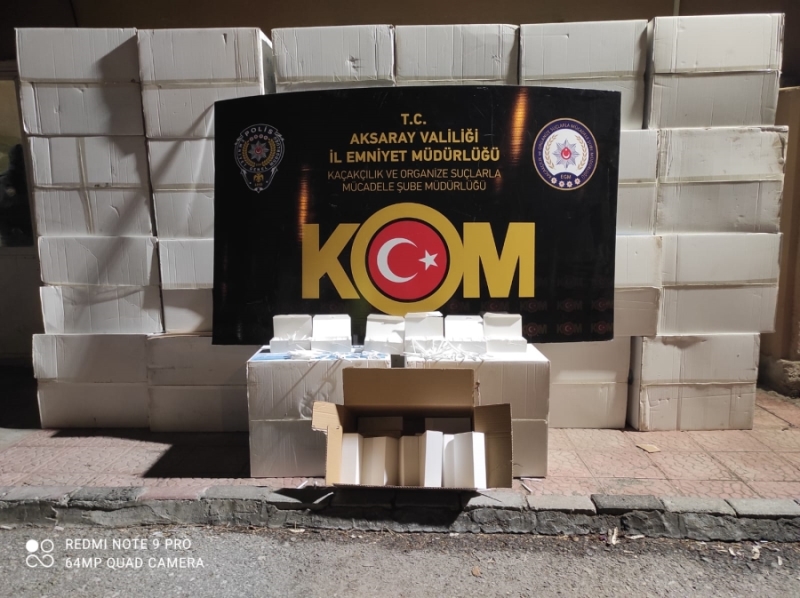 Aksaray Polisi 1 Milyon Makaron Ele Geçirdi