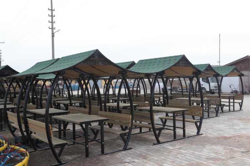 Aksaray Belediyesi Parklara Dekoratif Kamelyalar Yerleştiriyor
