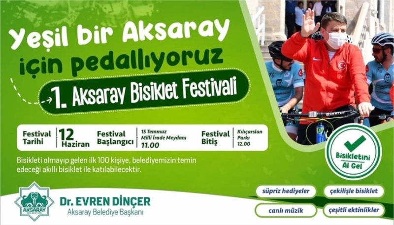 SAĞLIKLI YAŞAM İÇİN 1. BİSİKLET FESTİVALİ BAŞLIYOR