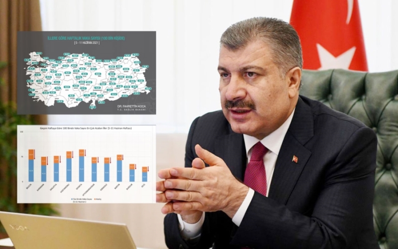 Sağlık Bakanı Fahrettin Koca iki kritik tabloyu paylaştı