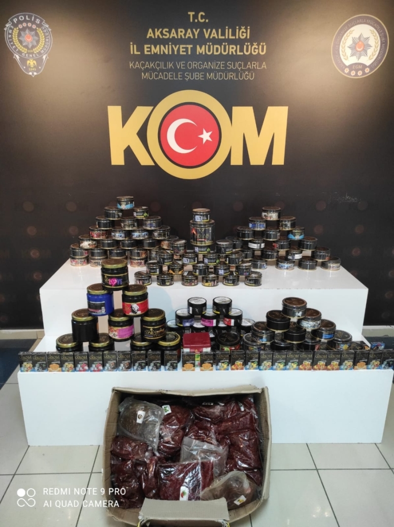 Aksaray polisi Kaçak tütüncülere operasyon yaptı