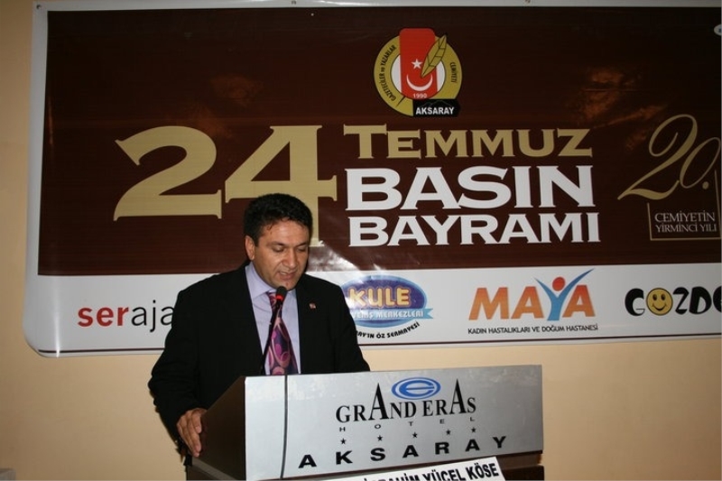 Aksaray Gazeteciler ve Yazarlar Cemiyeti Başkanı Celil ACAR Basın Demokratik Hayatın Vazgeçilme Unsurudur Dedi