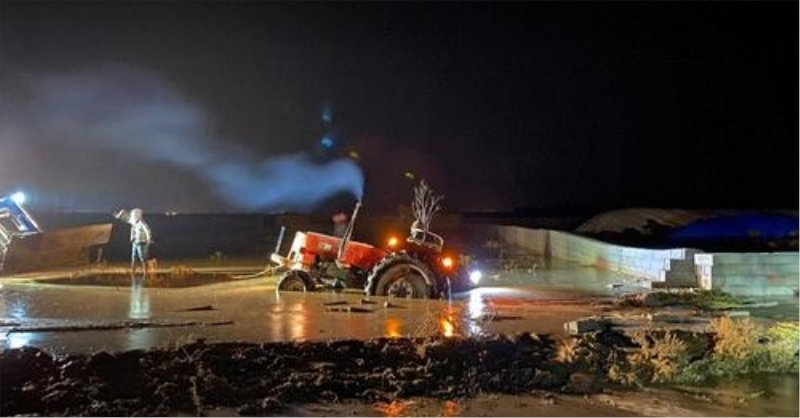 Bugün yağan kuvvetli yağmurla birlikte Eskil