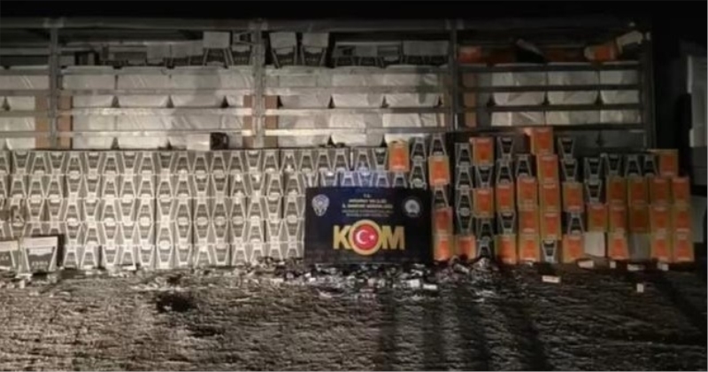 Aksaray Poliisi 3 milyon adet makaron ele geçirdi.
