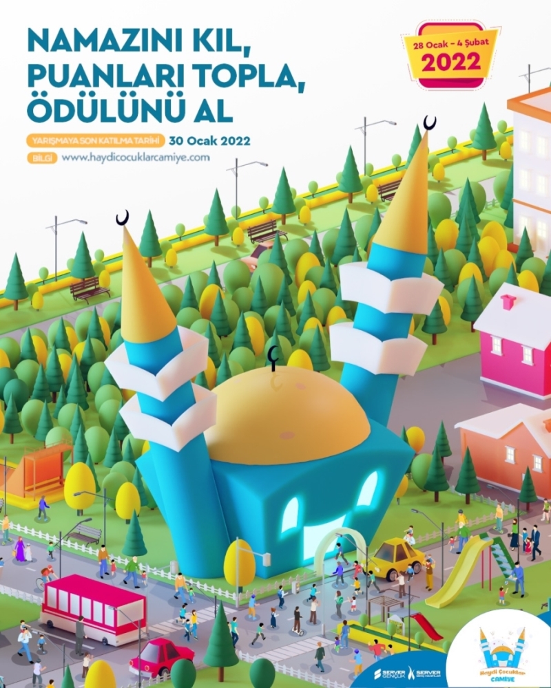 Server Yaşam Vakfı tarafından gerçekleştirilen “Haydi Çocuklar Camiye” yarışmasının kayıtları devam ediyor