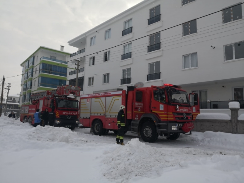 Aksaray da meydana gelen yangın korkuttu