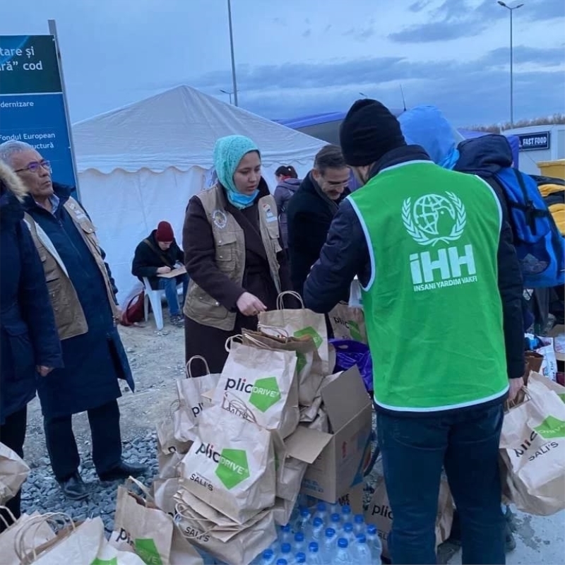 Aksaray İHH dan  Ukrayna Mağdurlarına Yardım