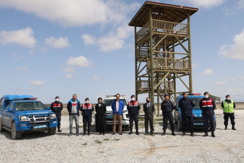 Flamingo Ölümlerinin Önüne Geçilmesi İçin Aksaray İl Jandarma Komutanlığı Ekipleri Harekete Geçti