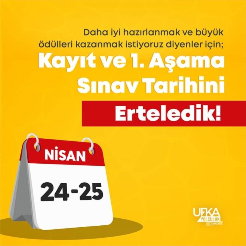 UFKA YOLCULUK KAYIT VE 1. AŞAMA SINAV TARİHİ ERTELENDİ 