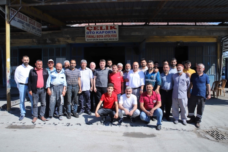 Dinçer her koşulda sanayi esnafının yanındayız dedi.