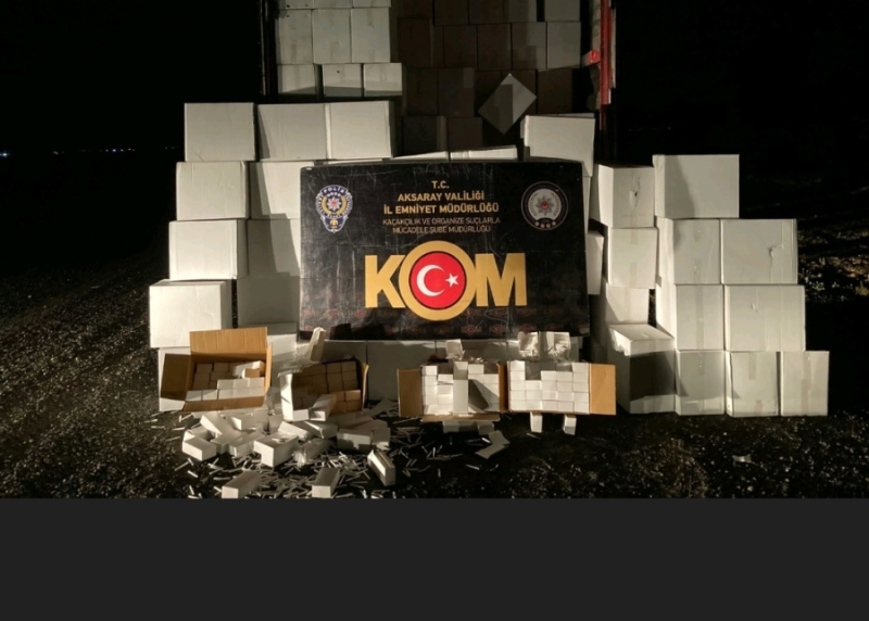 28 Milyon 500 Bin adet bandrolsüz boş makaron ele geçirildi