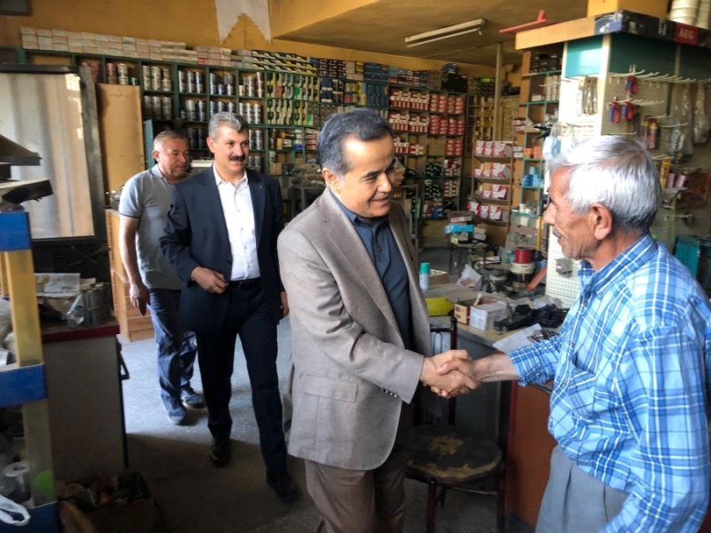 Milletvekili Cengiz Aydoğdu Ak Parti İl Başkanı Hüseyin Altınsoy Sanayi Esnaflarını Ziyaret Etti