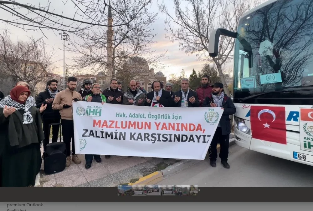 Aksaray’dan Büyük Gazze Yürüyüşüne Katıldılar