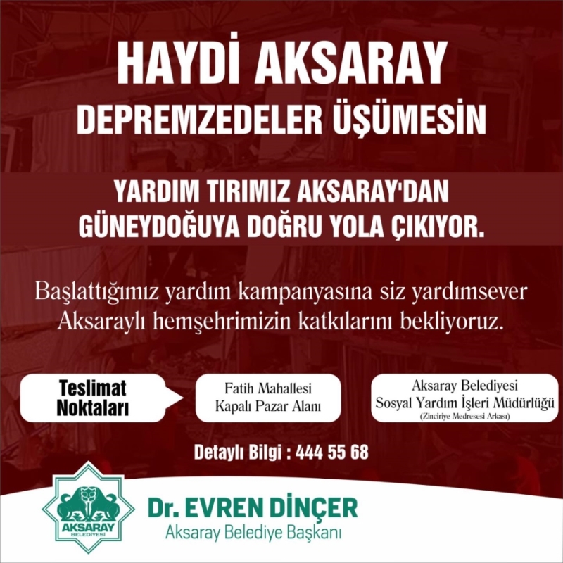 Aksaray Belediye Başkanı Evren Dinçer