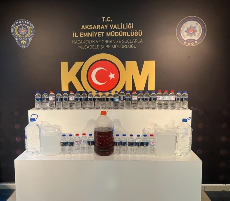 Aksaray’da Sahte İçki Ticareti Yapan Şahıs Yakalandı