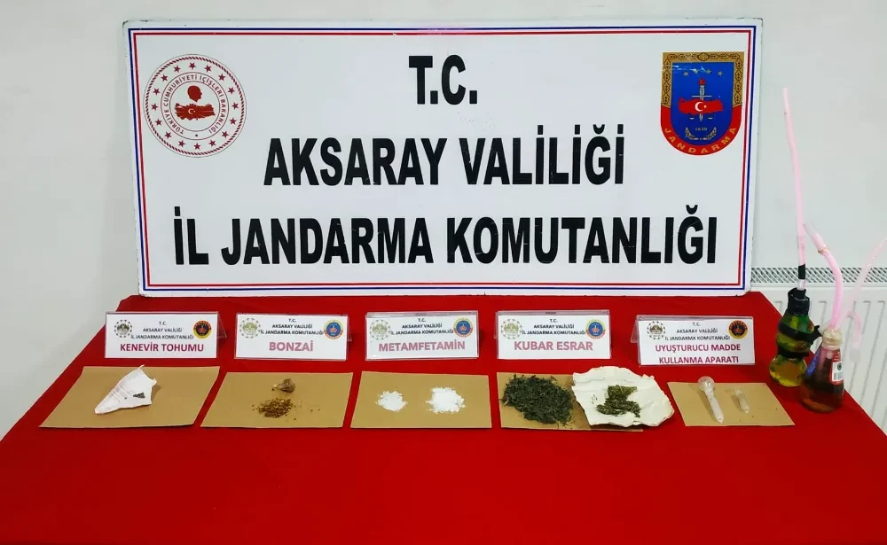 Aksaray da uyuşturucu madde ticareti yapan 5 kişi yakalandı 