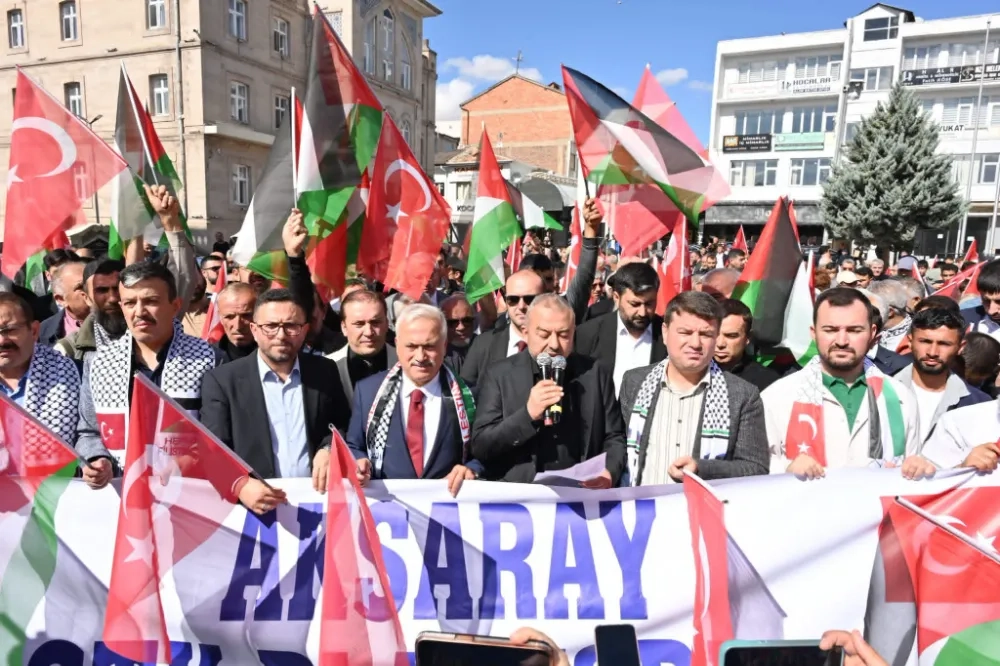 Aksaray Sokakları Gazze İçin Tek Yürek Oldu!