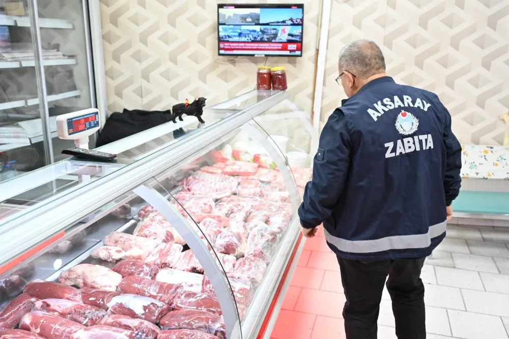 AKSARAY’DA KASAPLARDA HİJYEN VE FİYAT DENETİMİ