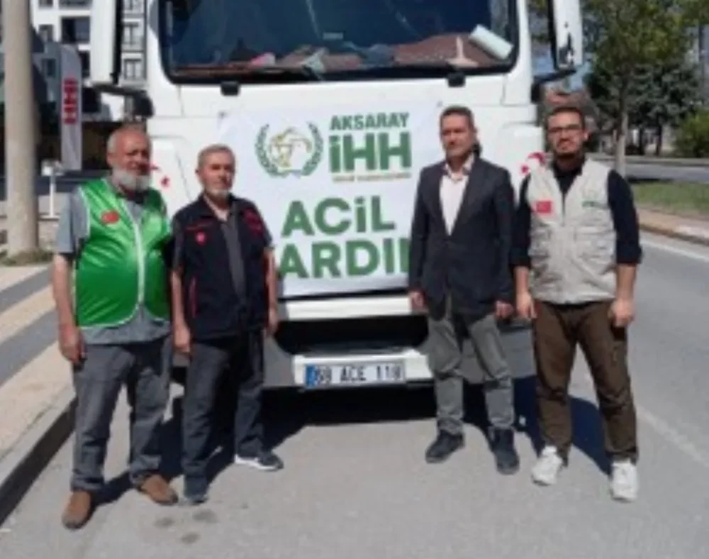 Aksaray’dan Kriz Bölgelerine Uzanan İyilik Eli: İHH Yardım Tırı Dualarla Uğurlandı