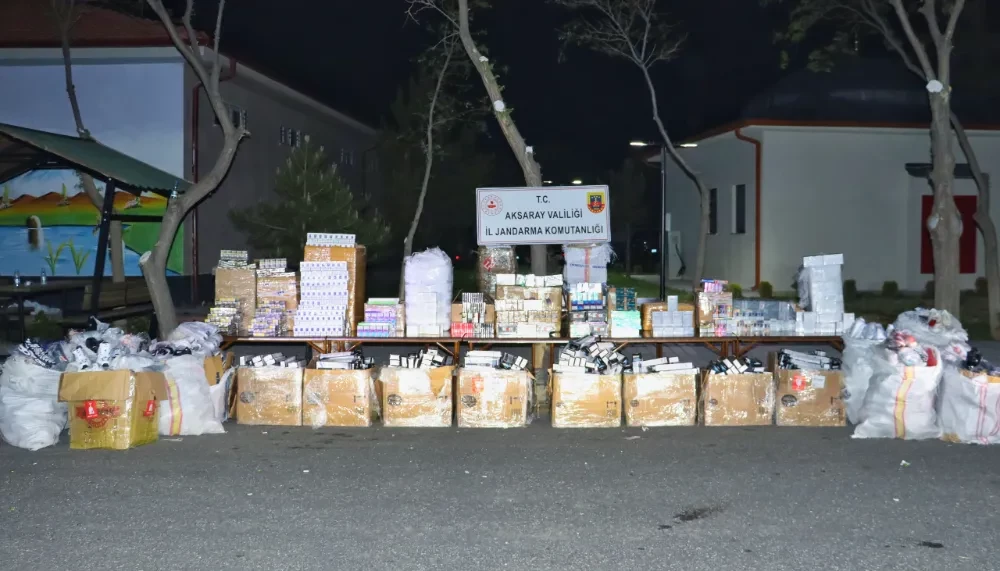 Aksaray’da Kaçak Ürün Operasyonu: 2,2 Milyon TL Değerinde Kaçak Malzeme Ele Geçirildi