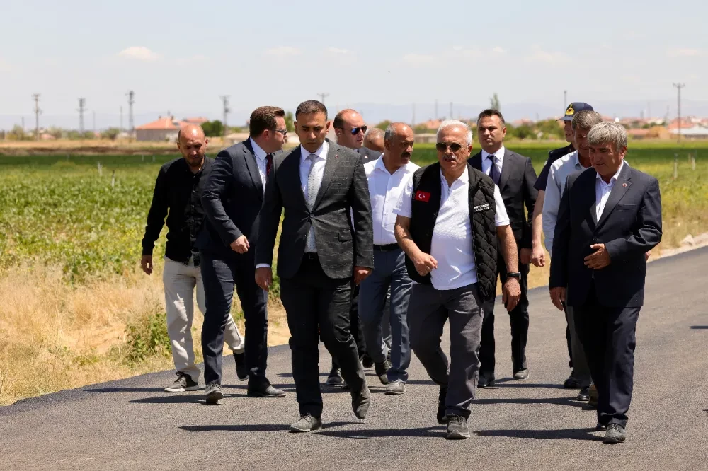 Vali Kumbuzoğlu, Sultanhanı Kırkdelik–Tepeköy-Çağlak Bağlantı Yolunda İncelemelerde Bulundu