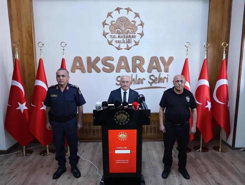 Aksaray’da Suç Oranlarında Düşüş: Vali Kumbuzoğlu Temmuz Ayı Verilerini Açıkladı