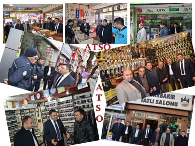 ATSO`dan esnaflara geçmiş olsun ziyareti