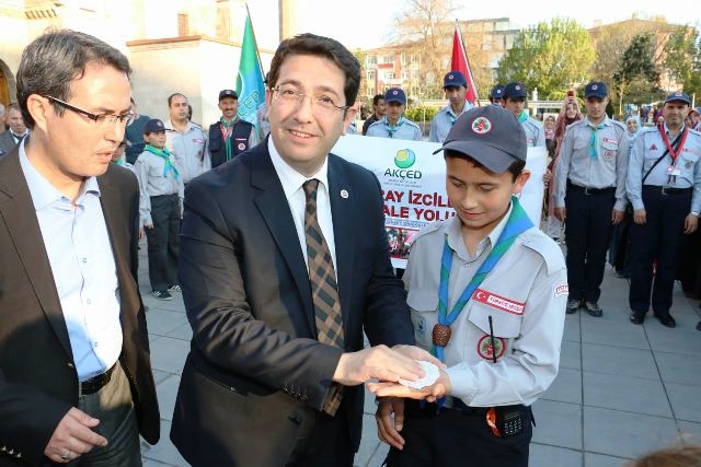  Başkan Yazgı AKÇED izcilerini Çanakkale`ye uğurladı