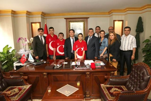 Özel Sporculardan Başkan Yazgı`ya Ziyaret