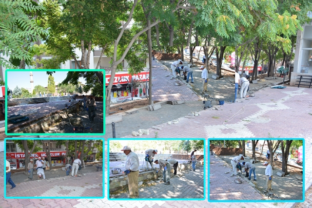 Park Pastanesinde çevre düzenlemesi yapılıyor