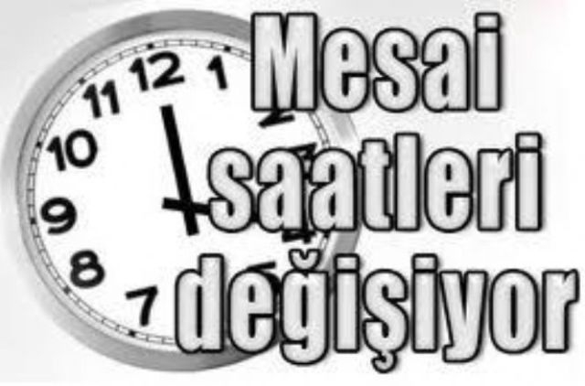 Pazartesi günü mesai saatleri değişiyor